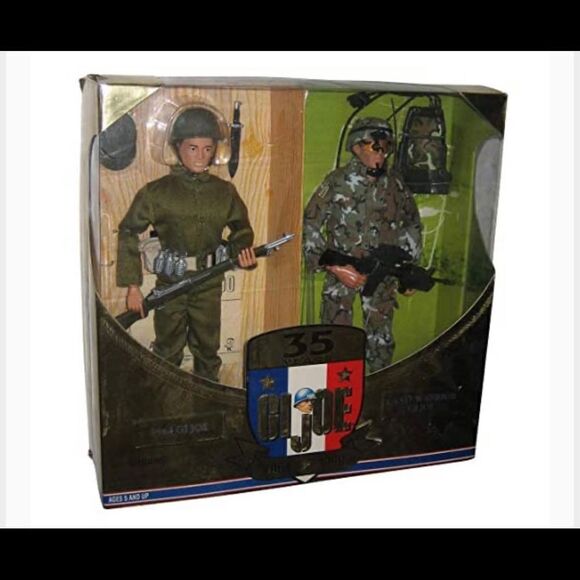G.I.Joe 35th Anniversary Land Warriors Action Figure 2pack Then/Now Caucasian  - Picture 1 of 12